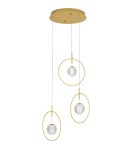 Pendant lamps - Luces Exclusivas BACATA Pendant Modern Gold and shades of gold 3xLED max 19W 3000K LE43202 - product 1