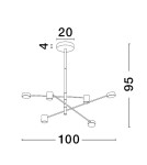 Pendant lamps - Luces Exclusivas ABEL Pendant Modern Black 6xLED max 28W 3000K LE43204 - product 3