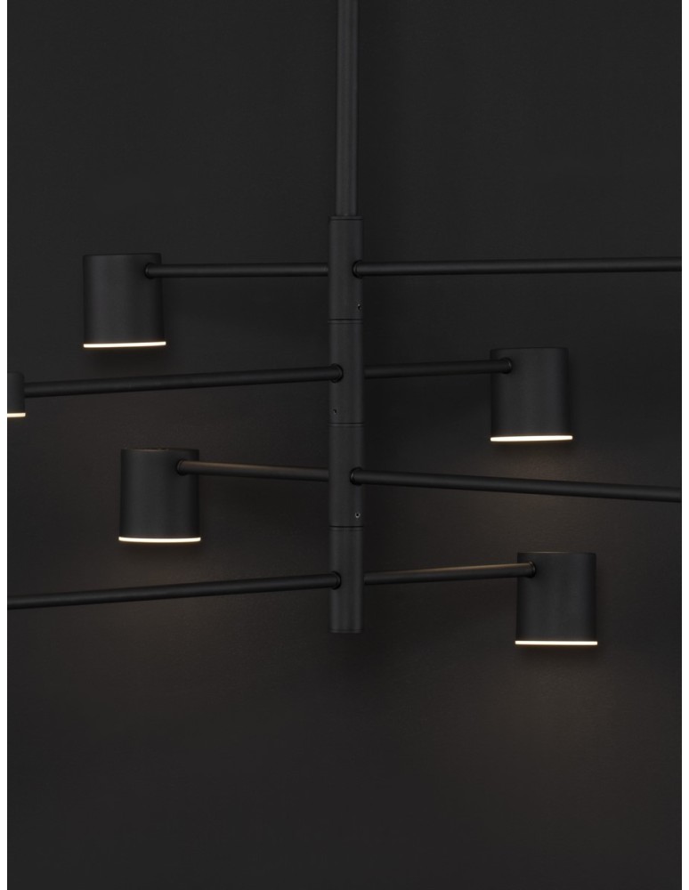 Pendant lamps - Luces Exclusivas ABEL Pendant Modern Black 8xLED max 40W 3000K LE43205. - product kolory-swiatla.pl 3