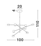 Pendant lamps - Luces Exclusivas ABEL Pendant Modern Black 8xLED max 40W 3000K LE43205. - product 4