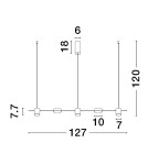 Pendant lamps - Luces Exclusivas ABEL Pendant Modern Black 5xLED max 29W 3000K LE43206 - product 2