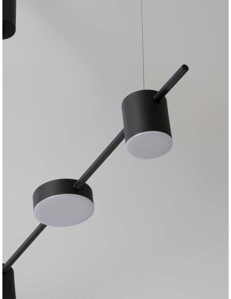 Pendant lamps - Luces Exclusivas ABEL Pendant Modern Black 5xLED max 29W 3000K LE43206 - product kolory-swiatla.pl 3