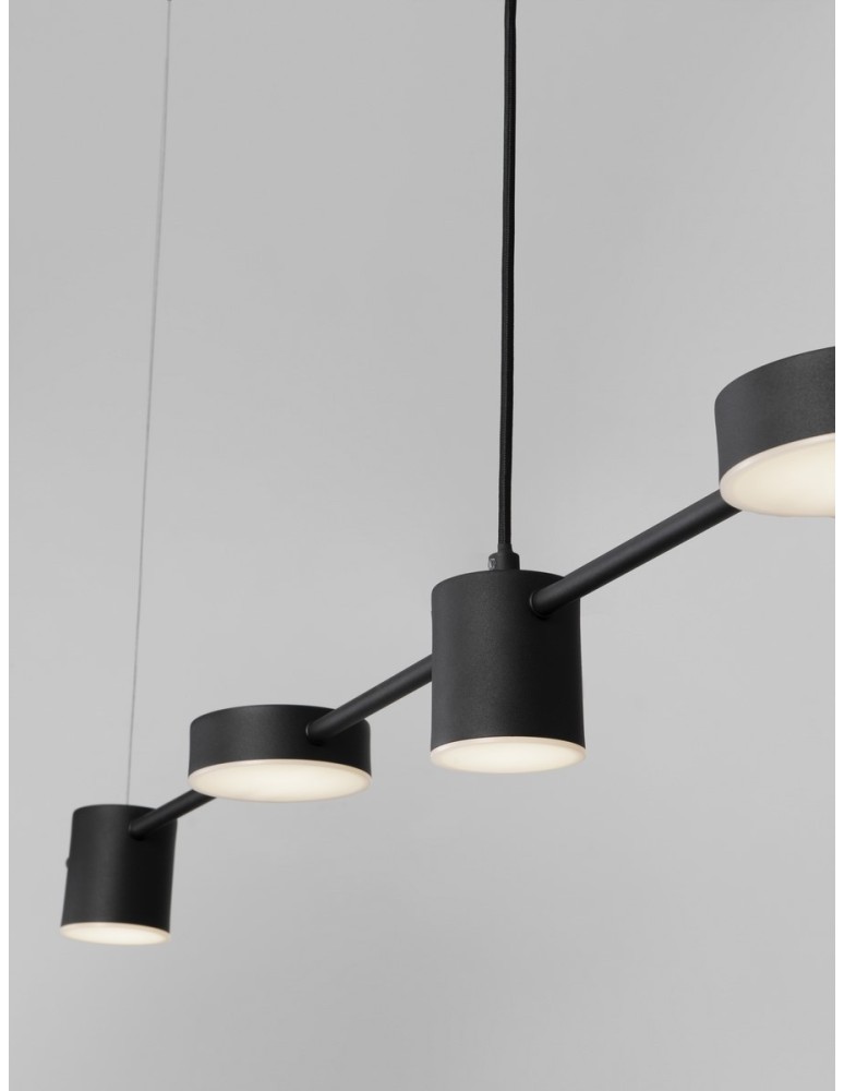 Pendant lamps - Luces Exclusivas ABEL Pendant Modern Black 5xLED max 29W 3000K LE43206 - product kolory-swiatla.pl 4