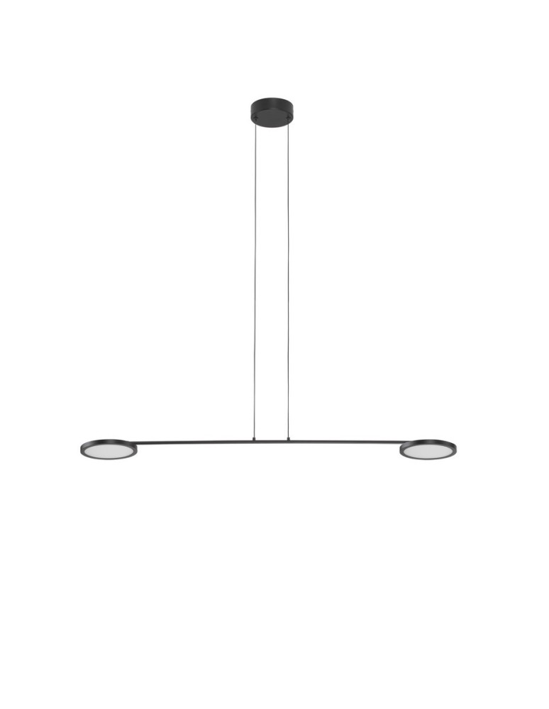 Pendant lamps - Luces Exclusivas ABOT Pendant Modern Black 2xLED max 19W 3000K LE43207 - product kolory-swiatla.pl 1