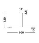 Pendant lamps - Luces Exclusivas ABOT Pendant Modern Black 2xLED max 19W 3000K LE43207 - product 4