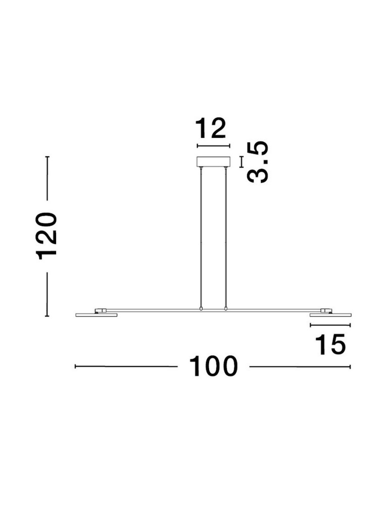 Pendant lamps - Luces Exclusivas ABOT Pendant Modern Black 2xLED max 19W 3000K LE43207 - product kolory-swiatla.pl 4