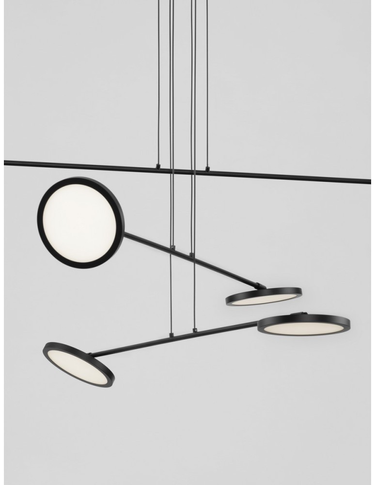 Pendant lamps - Luces Exclusivas ABOT Pendant Modern Black 6xLED max 49W 3000K LE43208. - product kolory-swiatla.pl 3