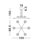 Pendant lamps - Luces Exclusivas ABOT Pendant Modern Black 6xLED max 49W 3000K LE43208. - product 4