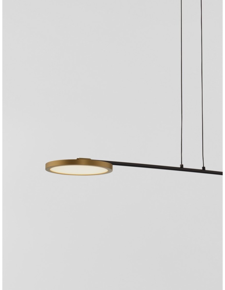 Pendant lamps - Luces Exclusivas ABOT Pendant Modern Black 2xLED max 19W 3000K LE43210. - product kolory-swiatla.pl 2
