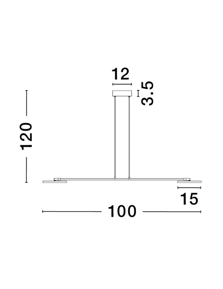 Lampy wiszące - Luces Exclusivas ABOT Wisząca Nowoczesna czarny 2xLED max 19W 3000K LE43210 - produkt kolory-swiatla.pl 4