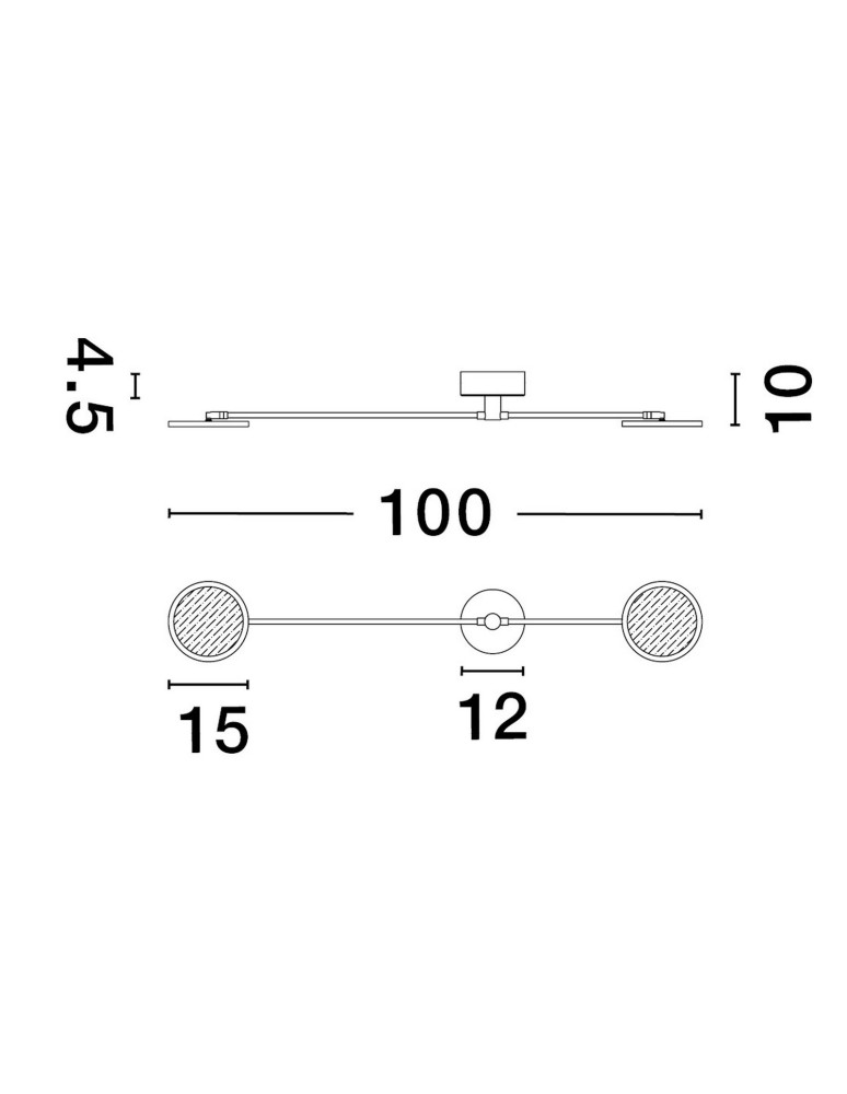 Wall lamps - Luces Exclusivas ABOT Wall-mounted Modern Black 2xLED max 18W 3000K LE43212. - product kolory-swiatla.pl 4