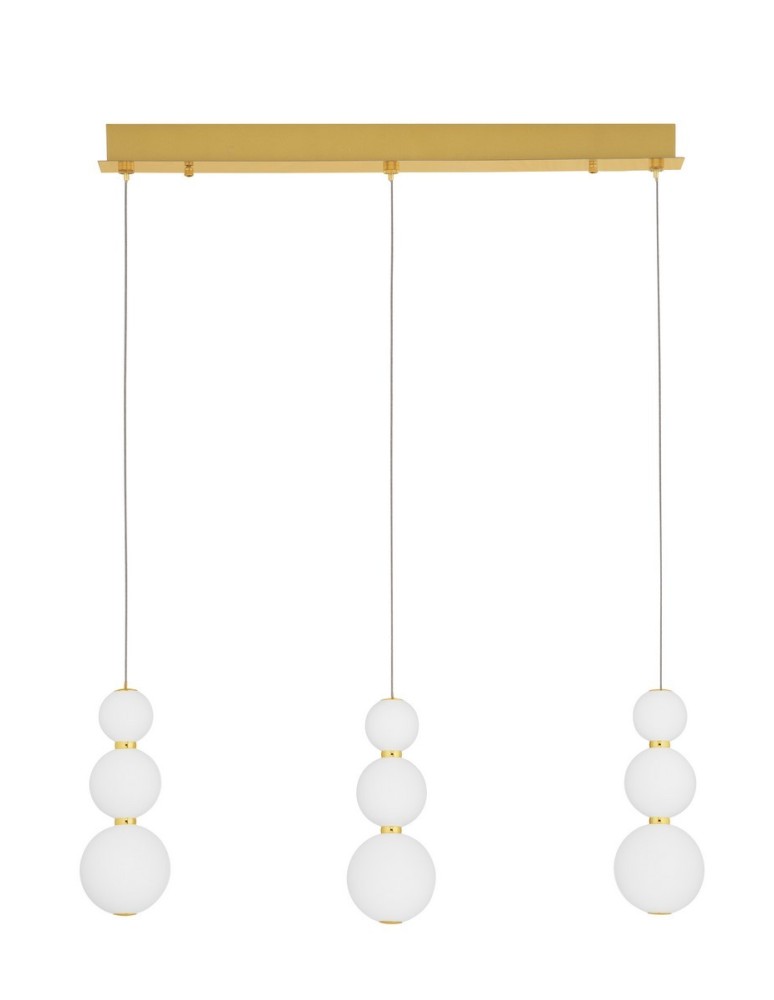 Pendant lamps - Luces Exclusivas ADAN Pendant Modern Gold and Shades of Gold 3xLED max 24W 3000K LE43213 - product kolory-swiatla.pl 1