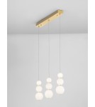 Pendant lamps - Luces Exclusivas ADAN Pendant Modern Gold and Shades of Gold 3xLED max 24W 3000K LE43213 - product 3