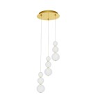 Pendant lamps - Luces Exclusivas ADAN Pendant Modern Gold and Shades of Gold 3xLED max 23W 3000K LE43214 - product 1