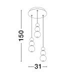 Lampy wiszące - Luces Exclusivas ADAN Wisząca Nowoczesna złoty i odcienie złota 3xLED max 23W 3000K LE43214 - produkt 2