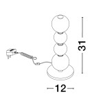 LED table lamps - Luces Exclusivas ADAN Table gold and shades of gold 1xLED max 10W 3000K LE43216 - product 2