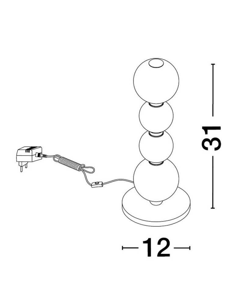 LED table lamps - Luces Exclusivas ADAN Table gold and shades of gold 1xLED max 10W 3000K LE43216 - product kolory-swiatla.pl 2