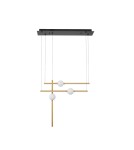 Pendant lamps - Luces Exclusivas AGIL Pendant Modern Gold and Shades of Gold 3xLED max 26W 3000K LE43218 - product 1