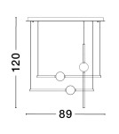 Lampy wiszące - Luces Exclusivas AGIL Wisząca Nowoczesna złoty i odcienie złota 3xLED max 26W 3000K LE43218 - produkt 2