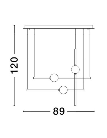Luces Exclusivas AGIL Wisząca Nowoczesna złoty i odcienie złota 3xLED max 26W 3000K LE43218 - produkt 2