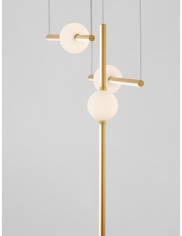 Pendant lamps - Luces Exclusivas AGIL Pendant Modern Gold and Shades of Gold 3xLED max 26W 3000K LE43218 - product kolory-swiatla.pl 4