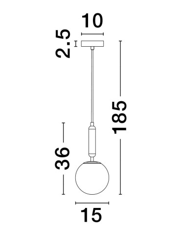 Luces Exclusivas AGRO Pendant Modern Gold and Gold Shades 1xE27 max 12W LE43222 - product 2