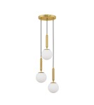 Pendant lamps - Luces Exclusivas AGRO Pendant Modern Gold and Shades of Gold 3xE27 max 12W LE43223 - product 1