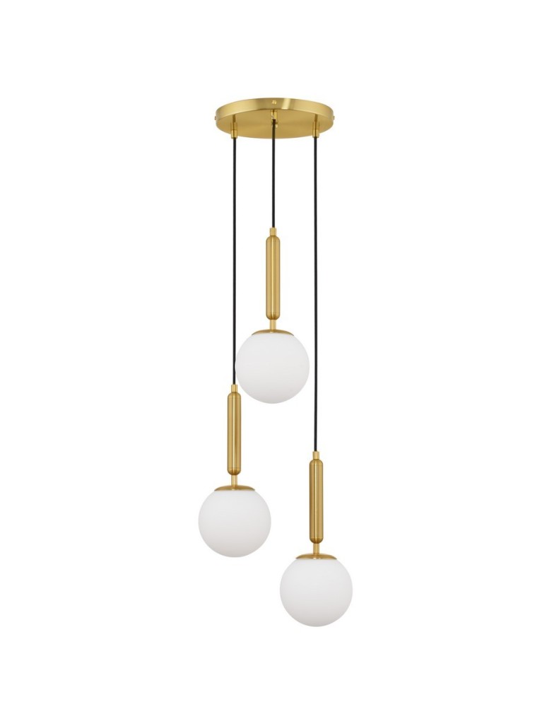 Pendant lamps - Luces Exclusivas AGRO Pendant Modern Gold and Shades of Gold 3xE27 max 12W LE43223 - product kolory-swiatla.pl 1