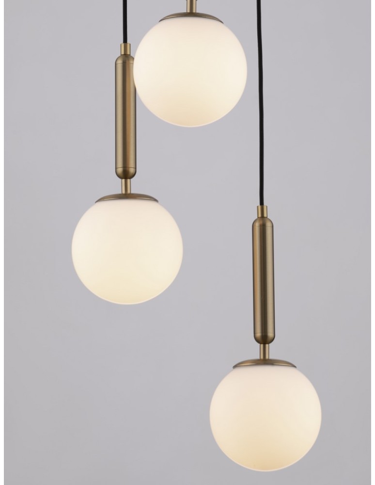 Pendant lamps - Luces Exclusivas AGRO Pendant Modern Gold and Shades of Gold 3xE27 max 12W LE43223 - product kolory-swiatla.pl 3