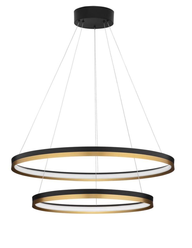 Pendant lamps - Luces Exclusivas BANE Pendant Modern Black 2xLED max 98W 3000K LE43226 - product kolory-swiatla.pl 1