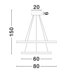 Pendant lamps - Luces Exclusivas BANE Pendant Modern Black 2xLED max 98W 3000K LE43226 - product 2