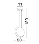 Lampy wiszące - Luces Exclusivas BACA Wisząca Nowoczesna czarny 1xLED max 7W 3000K LE43230 - produkt 4