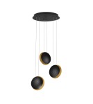 Pendant lamps - Luces Exclusivas BACA Pendant Modern Black 3xLED max 18W 3000K LE43231 - product 1