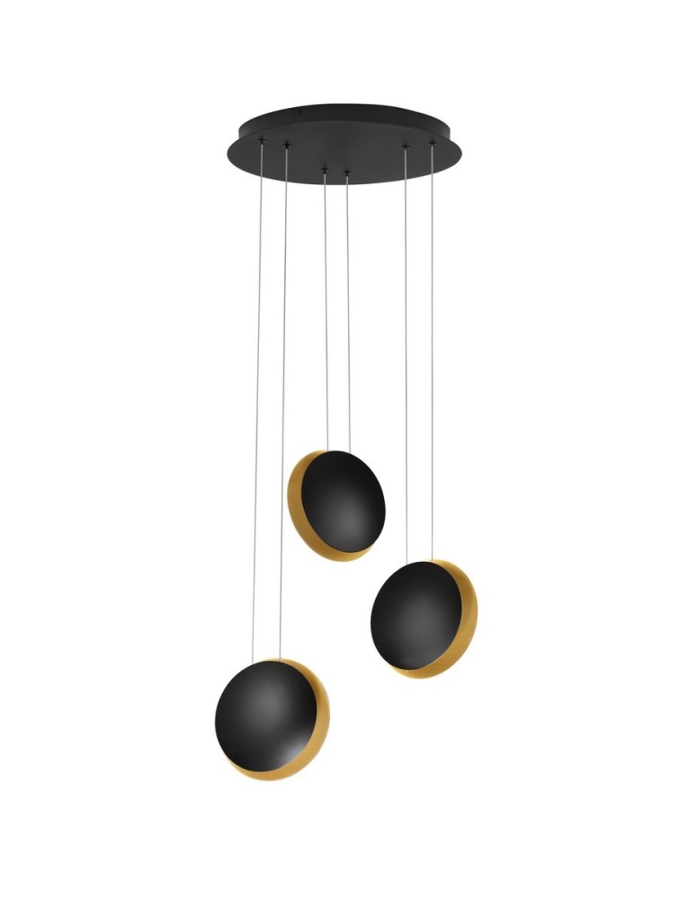 Pendant lamps - Luces Exclusivas BACA Pendant Modern Black 3xLED max 18W 3000K LE43231 - product kolory-swiatla.pl 1