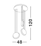 Pendant lamps - Luces Exclusivas BACA Pendant Modern Black 3xLED max 18W 3000K LE43231 - product 2