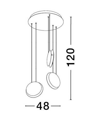 Luces Exclusivas BACA Pendant Modern Black 3xLED max 18W 3000K LE43231 - product 2