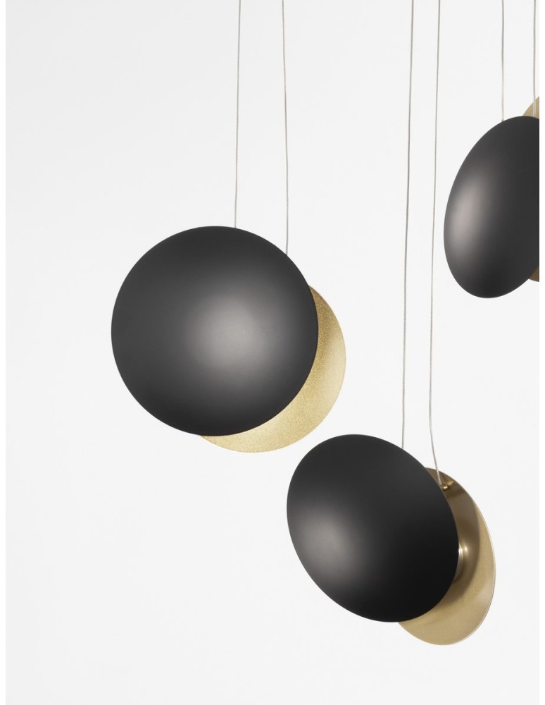Pendant lamps - Luces Exclusivas BACA Pendant Modern Black 3xLED max 18W 3000K LE43231 - product kolory-swiatla.pl 3