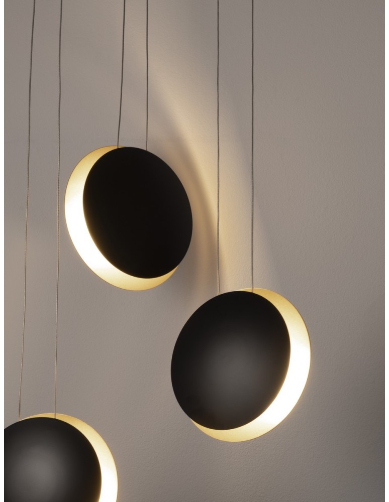 Pendant lamps - Luces Exclusivas BACA Pendant Modern Black 3xLED max 18W 3000K LE43231 - product kolory-swiatla.pl 4