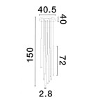 Lampy wiszące - Luces Exclusivas BALA Wisząca Nowoczesna czarny 10xLED max 61W 3000K LE43233 - produkt 3