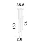 Pendant lamps - Luces Exclusivas BALA Pendant Modern Black 5xLED max 27W 3000K LE43234. - product 3