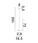 Pendant lamps - Luces Exclusivas BALA Pendant Modern Black 1xLED max 6W 3000K LE43235 - product 2