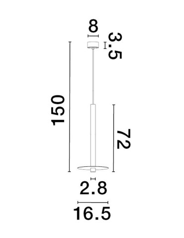 Luces Exclusivas BALA Wisząca Nowoczesna czarny 1xLED max 6W 3000K LE43235 - produkt 2