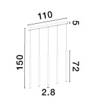 Lampy wiszące - Luces Exclusivas BALA Wisząca Nowoczesna czarny 5xLED max 27W 3000K LE43237 - produkt 2