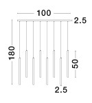 Pendant lamps - Luces Exclusivas TORREON Pendant Modern Black 8xLED max 20W 3000K LE43239 - product 3