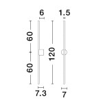 Wall lamps - Luces Exclusivas TUNJA Wall-mounted Modern Black 1xLED max 20W 3000K LE43242. - product 2