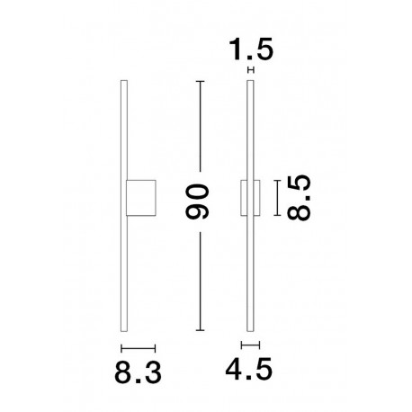 Luces Exclusivas TUNJA Ścienna Łazienkowa IP44 czarny 1xLED max 15W 3000K LE43243