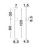 Kinkiety - Luces Exclusivas TUNJA Ścienna Nowoczesna czarny 1xLED max 20W 3000K LE43245 - produkt 2