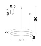 Pendant lamps - Luces Exclusivas BARI Pendant Modern Black 1xLED max 60W 3000K LE43246 - product 3