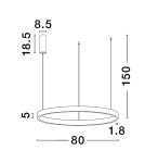 Pendant lamps - Luces Exclusivas BARI Pendant Modern Black 1xLED max 77W 3000K LE43247 - product 3