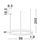 Pendant lamps - Luces Exclusivas BARI Pendant Modern gold and gold shades 1xLED max 106W 3000K LE43248 - product 3